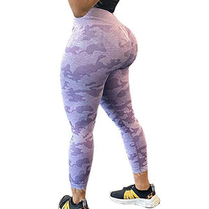 Seamless Elastic Compression High Waist Gym Fitness Yoga Pants - 200000614 Purple-Legging / S / United States Find Epic Store
