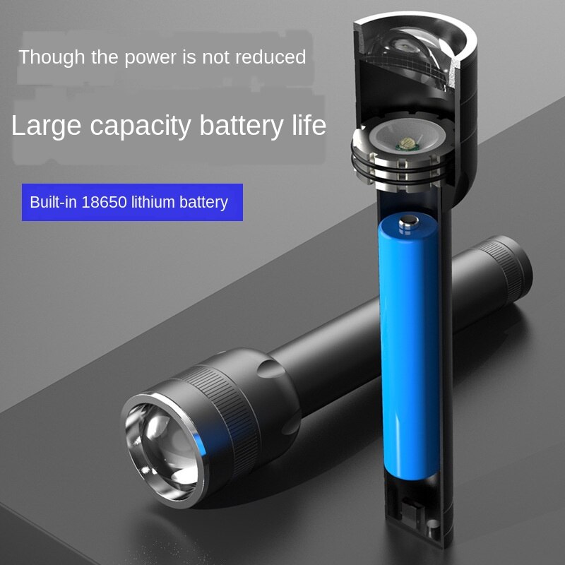 Z20 Super Powerful USB Charging 5 Modes Mini Flashlight Super Large Scale Light Zoomable EDC Flashlight with Strobe SOS Function - 150410 Find Epic Store