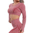 Vital Seamless Long Sleeve Crop Yoga Top - 200000649 Pink / S / United States Find Epic Store