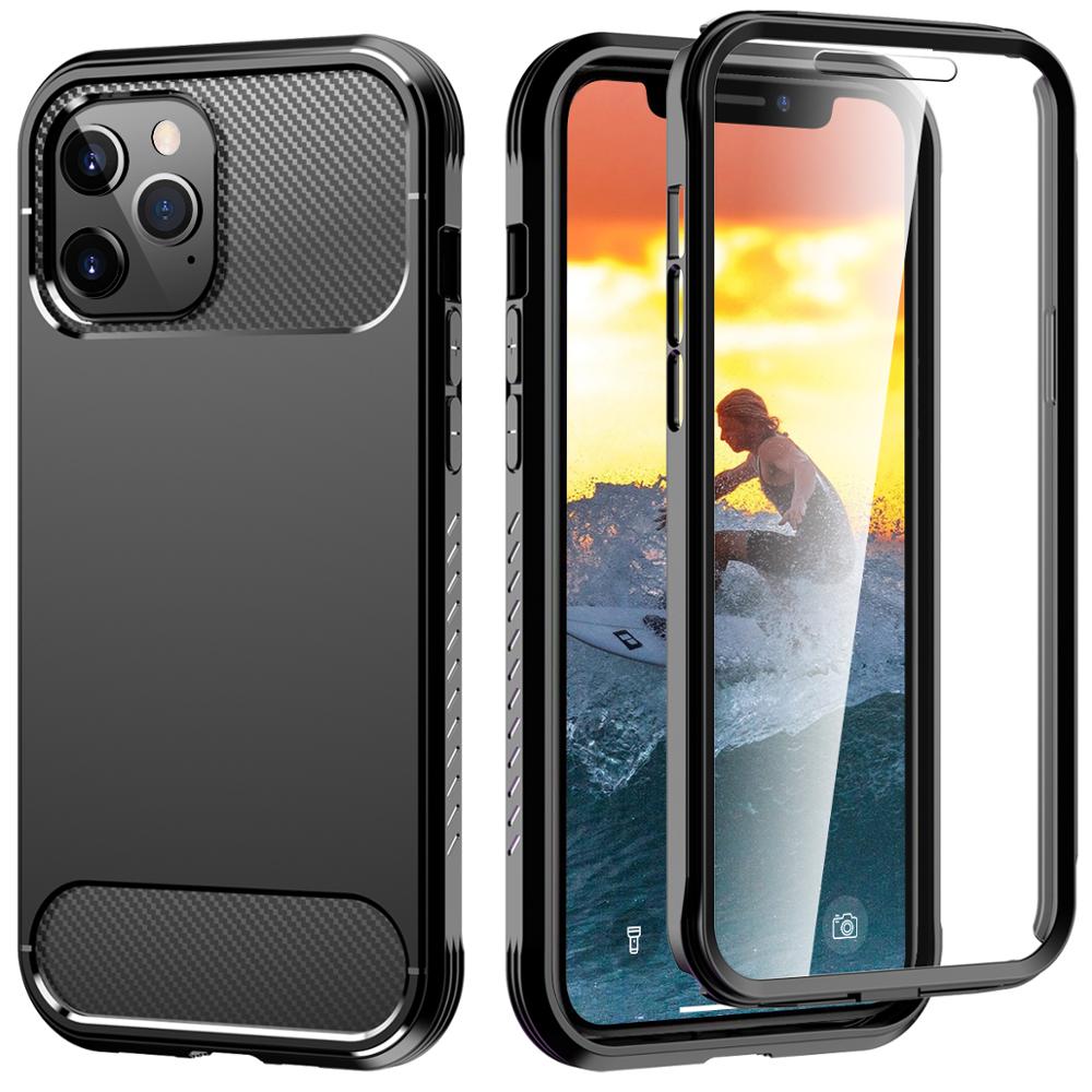 Hybrid Hard + TPU Case for iPhone 12 Pro Max Shockproof 2 in 1 Case for iPhone 12 Shield Build in Screen Protector full Body - 380230 Find Epic Store