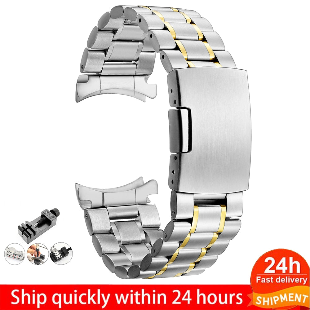 Stainless Steel 20MM 22MM Strap for Galaxy 3 41mm 45mm Watch wristband Gear S3 Classic Frontier Watch Band for Amazfit Bracelet - 200000127 United States / SG with tool / 16mm Find Epic Store