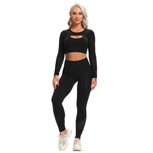 2 Pieces Seamless Sports Sets - 200002143 Black set 1 / S / United States Find Epic Store