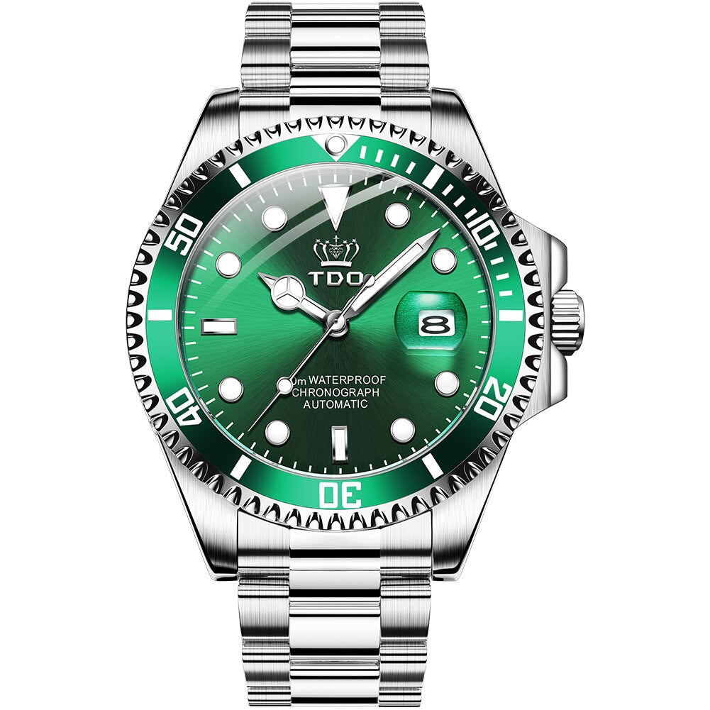 Luxury Men Mechanical Stainless Steel Watch - 200033142 siliver green / United States Find Epic Store
