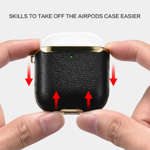 For AirPods Pro Cases Successful people Portable Leather luxury Protector Cover Carabiner for Apple AirPods 1 2 Case Plated Gold - 200001619 Find Epic Store