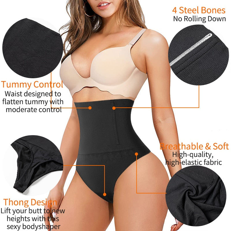 Women Body Shaper Waiat Trainer Tummy Control Panties Slimmer Seamless High Waist Brief Shapewear Thong Shaper Underwear - 0 Find Epic Store