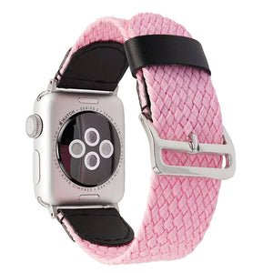 Nylon Braided for Apple Watch Band 38mm 40mm 44mm 42mm Fabric Nylon Belt Bracelet for IWatch Series 6 3 4 5 Se Strap - 200000127 United States / Pink / For 38mm and 40mm Find Epic Store