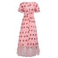 Sexy V-Neck Belt Strawberry Dress - 200000347 Find Epic Store