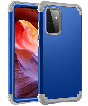 3 in 1 Shockproof Protect Case For Samsung Galaxy A52 A72 5G Hybrid Hard Rubber Impact Armor Phone Cases for Galaxy A52 A72 5G - 380230 For Galaxy A52 5G / Blue / United States Find Epic Store