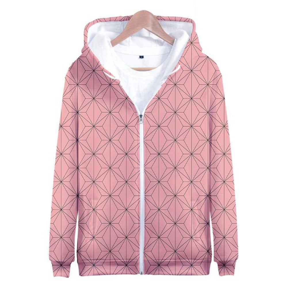 Cosplay Printed Zipper Hoodie - 200000348 Pink / 3XS / United States Find Epic Store