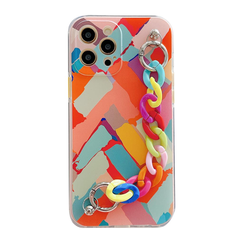 Graffiti Bracelet Phone Cases for iPhone 12 11 Pro Max 12 Mini X XR XS Max 7 8 Plus SE 2020 Colorful Chain Soft Back Cover - 380230 For iPhone 7 / 2 / United States Find Epic Store