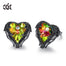 Stud Earrings Embellished with Crystals Women Earrings Angel Wing Heart Earrings Fashion Ear Jewellery Gifts - 200000171 Olive Black / United States Find Epic Store