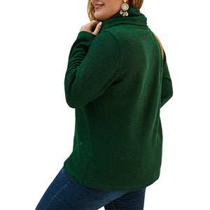 4XL Turtleneck Plus Size Irregular Knitted Pullover - 200000373 Find Epic Store