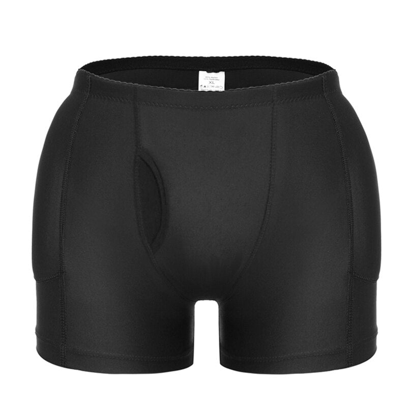 Mens Padded Shapewear Hip Enhancer Butt Lifter Slimming Body Shaper Compression Shorts Boxer Enhancing Underwear Control Panties - 200001873 Black / S / United States Find Epic Store