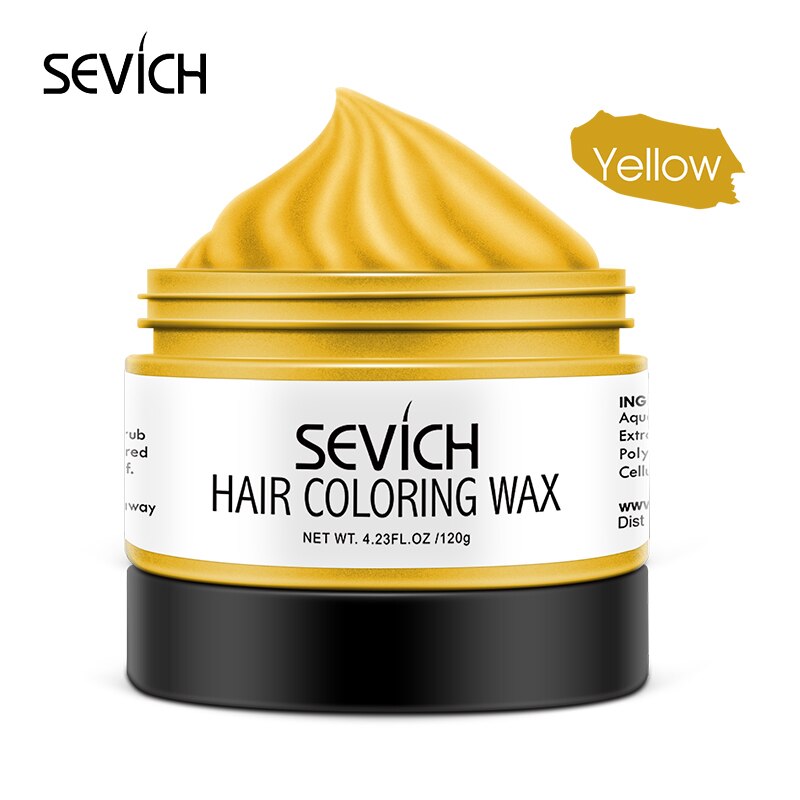Sevich 9 Colors Unisex Hair Color Wax Temporary Hair Dye Strong Hold Disposable Pastel Dynamic Hairstyles Black Hair Color Cream - 200001173 United States / Yellow Find Epic Store