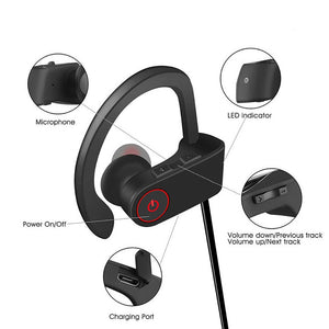 BT 5.0 Wireless Bluetooth Sports Earphones In-Ear Ergonomic Design Earphone Noise Reduction HD Voice Sound Earphone For iPhone - 63705 Find Epic Store
