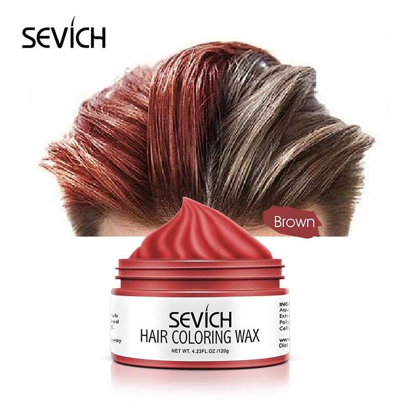 Sevich Styling Products Hair Color Wax Dye One-time Molding Paste 8 Colors Hair Dye Wax Unisex strong hold hair colors cream - 200001173 United States / Brown Find Epic Store