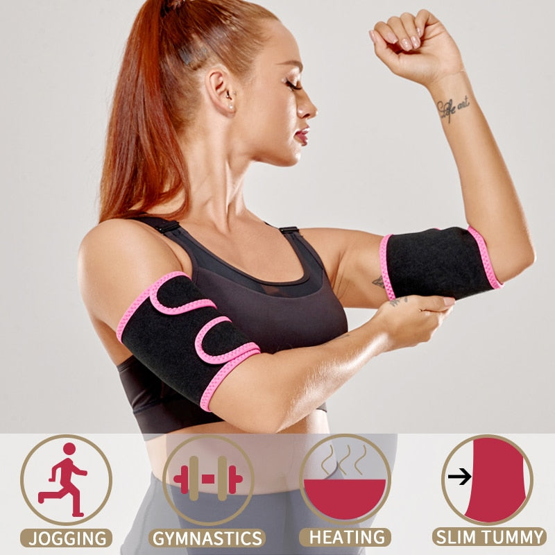Arm Shapers Sauna Sweat Band Arm Slimmer Women Slimming Sheath Weight Loss Workout Body Shaper Anti Cellulite Modeling Belt - 31205 Find Epic Store