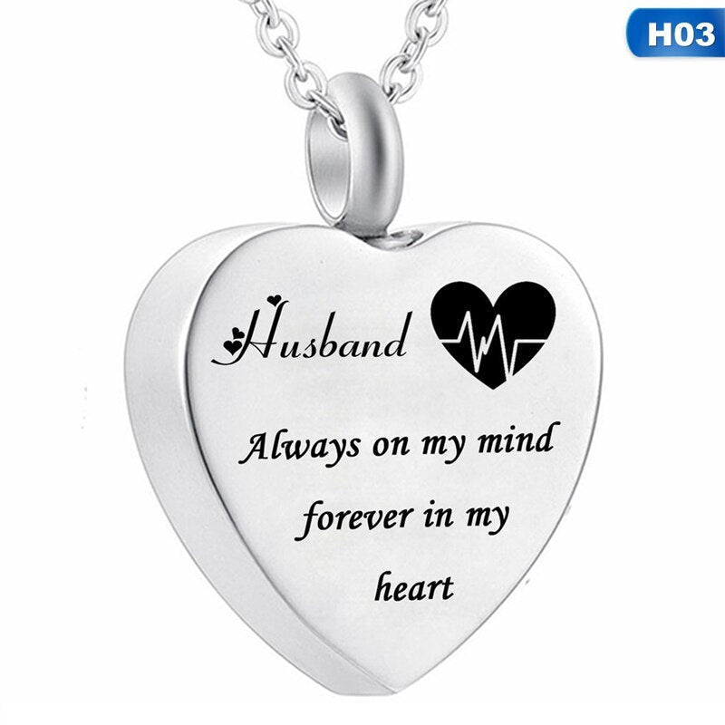 Heart Cremation Urn Necklace For Ashes Urn Jewelry Memorial Pendant Gift - 200000162 H03 / United States Find Epic Store