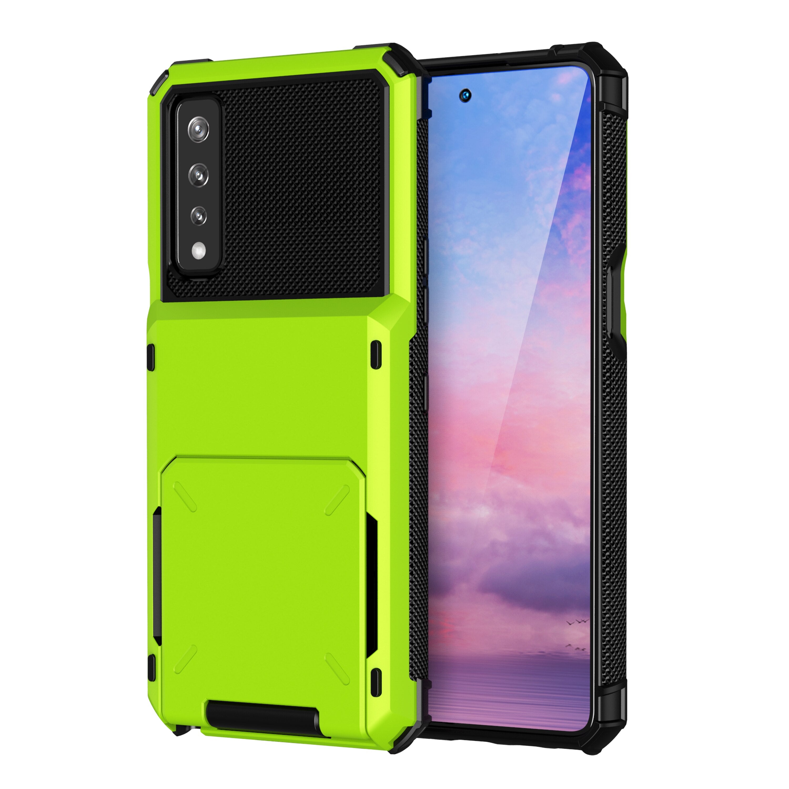 Business Armor Slide Wallet Card Slots Holder Cover for LG Stylo 7 4G 5G Case Phone Cases Armor Slide Card Case For LG Stylo 7 - 380230 for LG Stylo 7 4G / Green / United States Find Epic Store