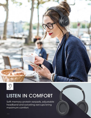 H19 Bluetooth 5.0 Wireless Over-Ear Headphone Hybrid Active Noise Cancelling Headsets with 30 Hours Playtime for Work TV PC - 63705 Find Epic Store