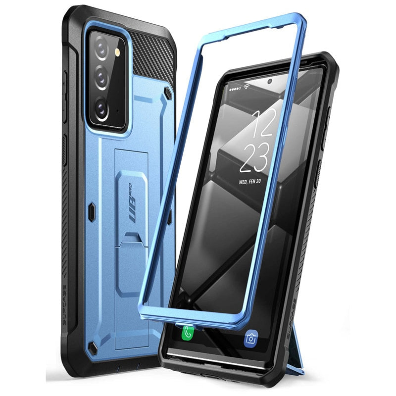 For Samsung Galaxy Note 20 Case 6.7 inch (2020) UB Pro Full-Body Rugged Holster Cover WITHOUT Built-in Screen Protector - 380230 PC + TPU / Blue / United States Find Epic Store