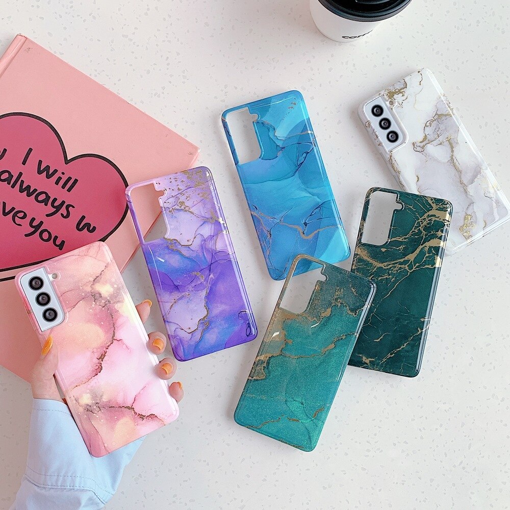 Blue Color Case - Plating Geometric Marble Phone Case For Samsung Galaxy s21 s20 Ultra Plus Note 20 10 S10 S20 FE Ultra Plus A50 A30S A50S A51 A71 - 380230 Find Epic Store