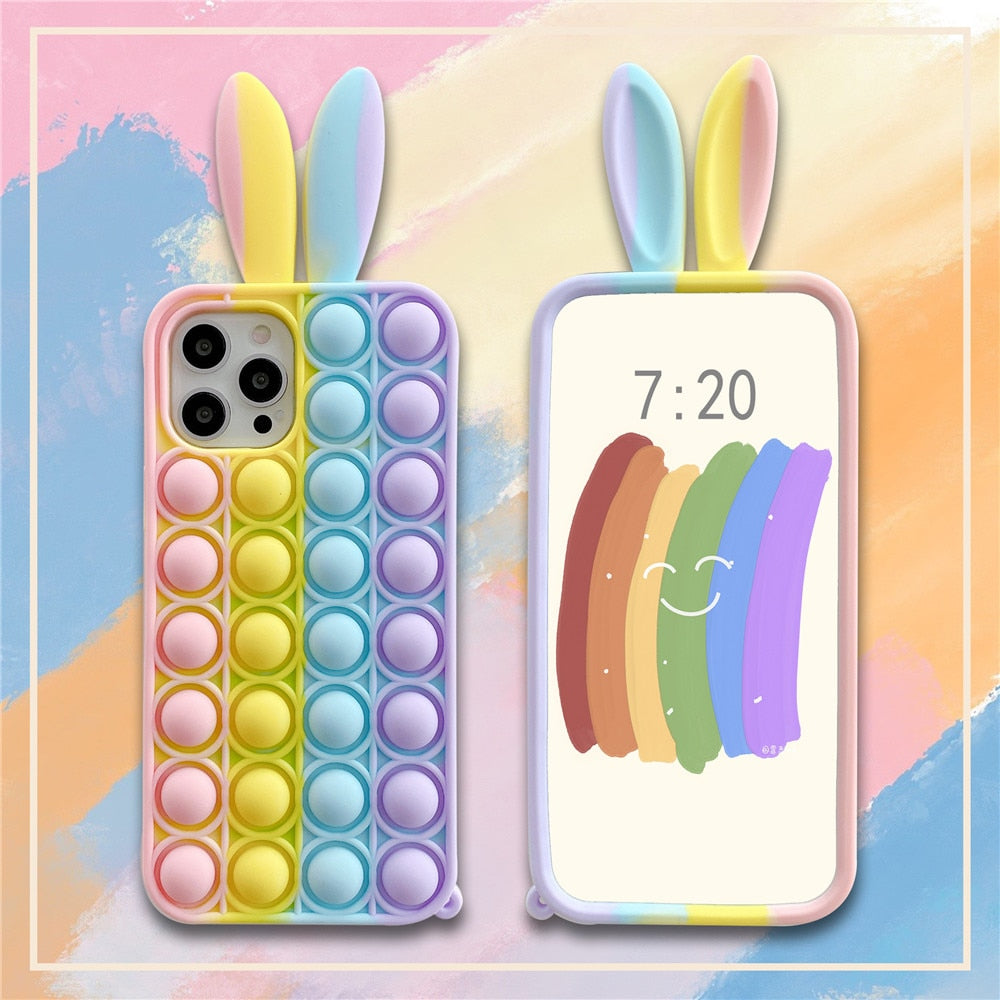 Vertical Rainbow Color Case - Relieve Stress Pop Fidget Toys Push It Bubble Silicone Phone Case Iphone 12 11 Pro Max 7 8 Plus X XR XS 6 6S Soft Rainbow Cover - 380230 for iphone 6 6s / 9 / United States Find Epic Store