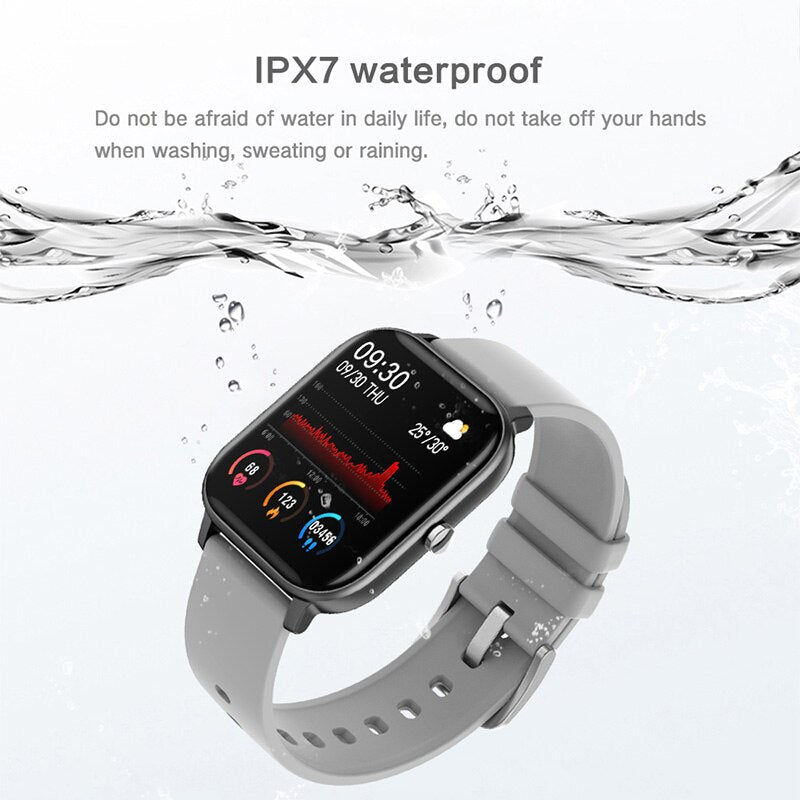 Original P8 Smart Watch Men Women Fitness Tracker 1.4 Inch Full Touch Heart Rate Blood Pressure Waterproof Smart watch - 200003487 Find Epic Store