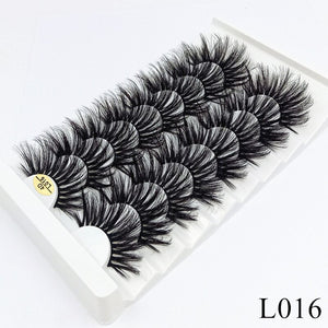 8 pairs of 25mm eyelashes cruelty-free artificial 3D mink eyelashes, soft and natural false eyelashes wholesale manufacturer - 200001197 L016 / United States Find Epic Store