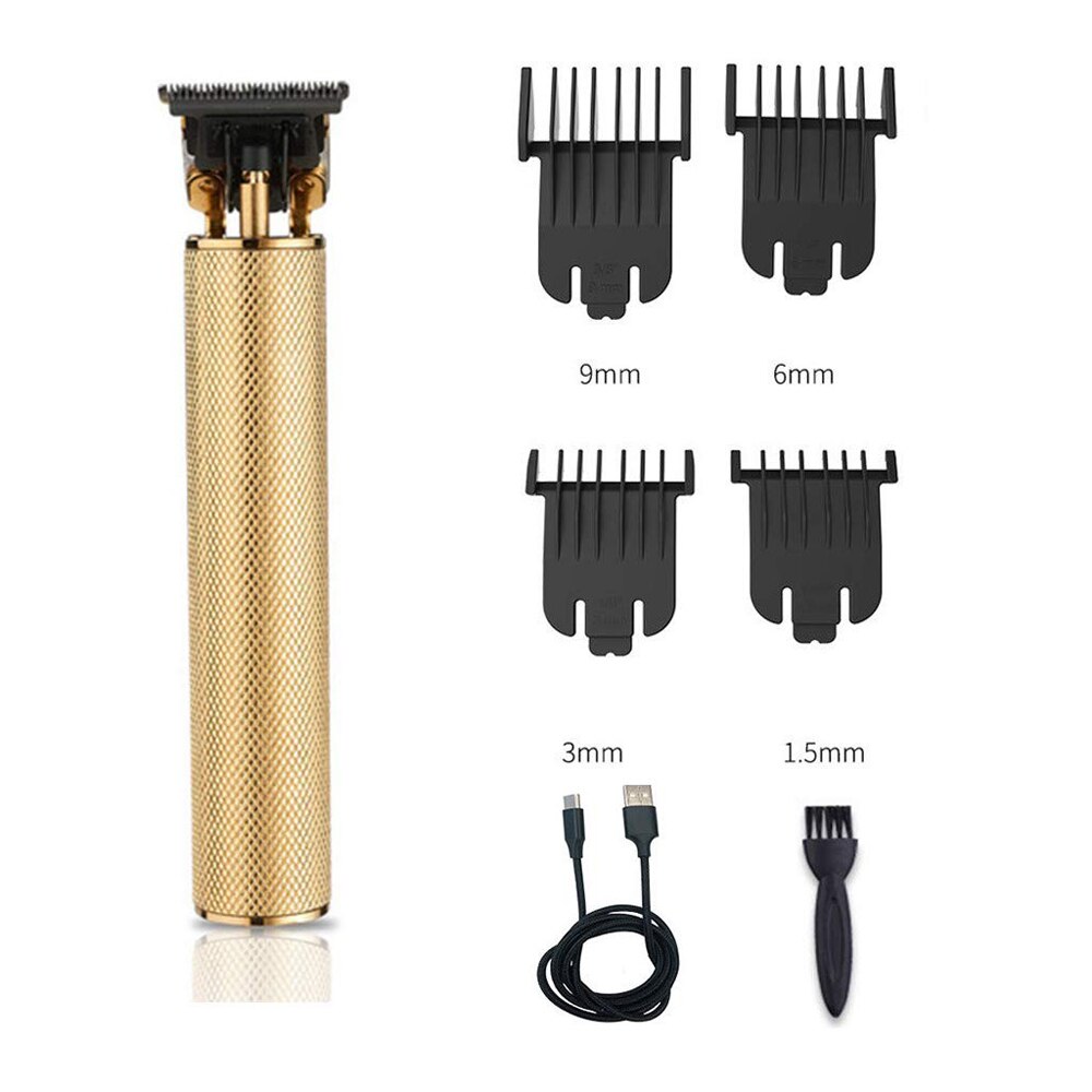 Professional Hair Clippers Trimmer 0mm Rechargeable Hair Shaving Machine Hair Cutting Beard Cordless Barber For Men Hair Trimmer - 200001213 United States / gold Find Epic Store