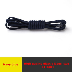 Semicircle Shoelaces Elastic Kids Adult Safety No Tie Shoelace Suitable For All Kinds Of Shoes Leisure Sneakers Lazy Laces - 3221015 Navy blue / United States / 100cm Find Epic Store