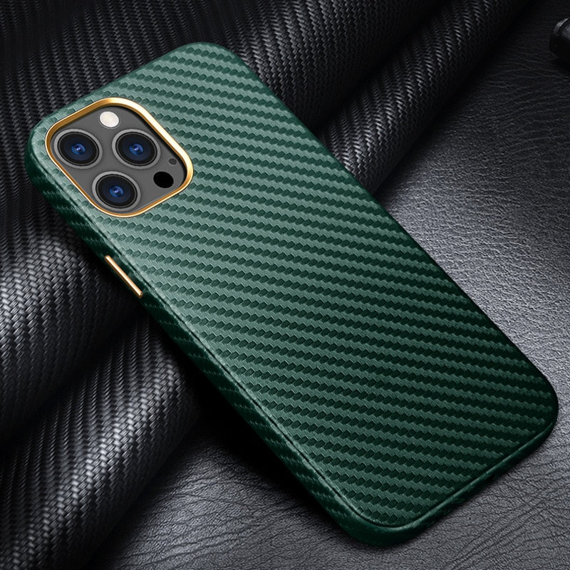 Leather Carbon Fiber Pattern Minimalist Phone Case for 7/7 Plus/8/8 Plus/X/XR/XS/XS Max/11/11 Pro/11 Pro Max/12/12 Mini/12 Pro Max/SE Ultra-Thin Cover - 380230 for iPhone 7 / Green / United States Find Epic Store