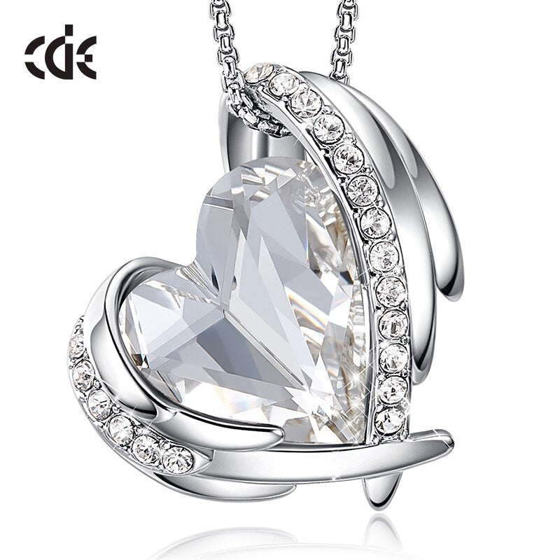 Charming Heart Pendant with Crystal Silver Color - 100007321 Crystal / United States Find Epic Store