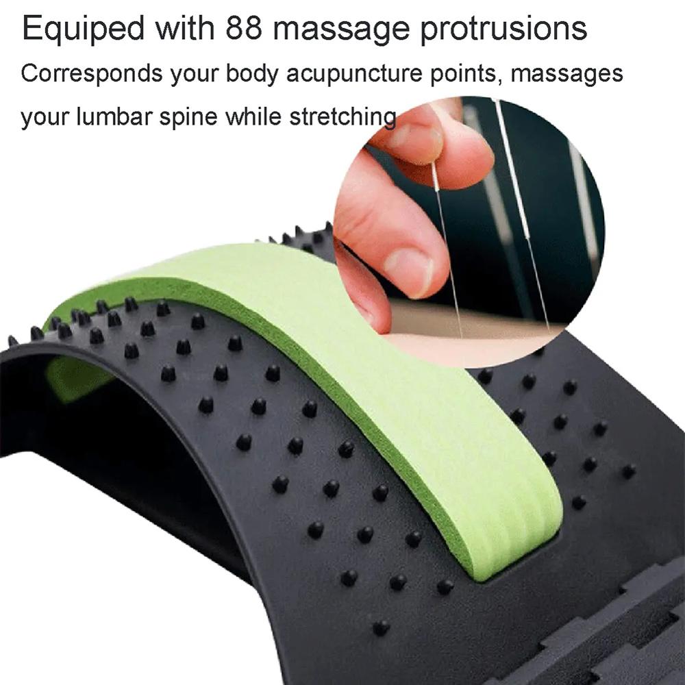 1pc Back Stretch Equipment Massager Magic Stretcher Fitness Lumbar Support Relaxation Spine Pain Relief Massageador - 200001970 Find Epic Store