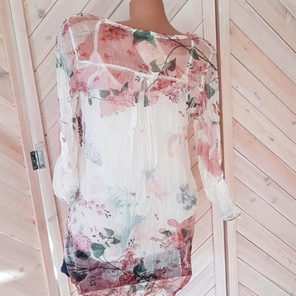 Casual Floral Printed Button T-Shirt - 200000791 Find Epic Store