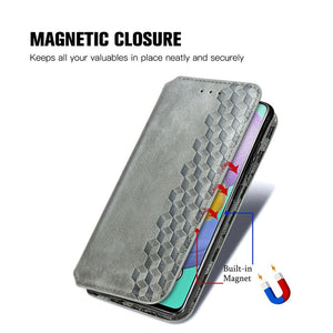 Magnetic flip Leather Case for Samsung Galaxy A10 A20 A50 Luxury Magneti Card Holder Wallet Cover for Galaxy M01 M21 M31 - 380230 Find Epic Store