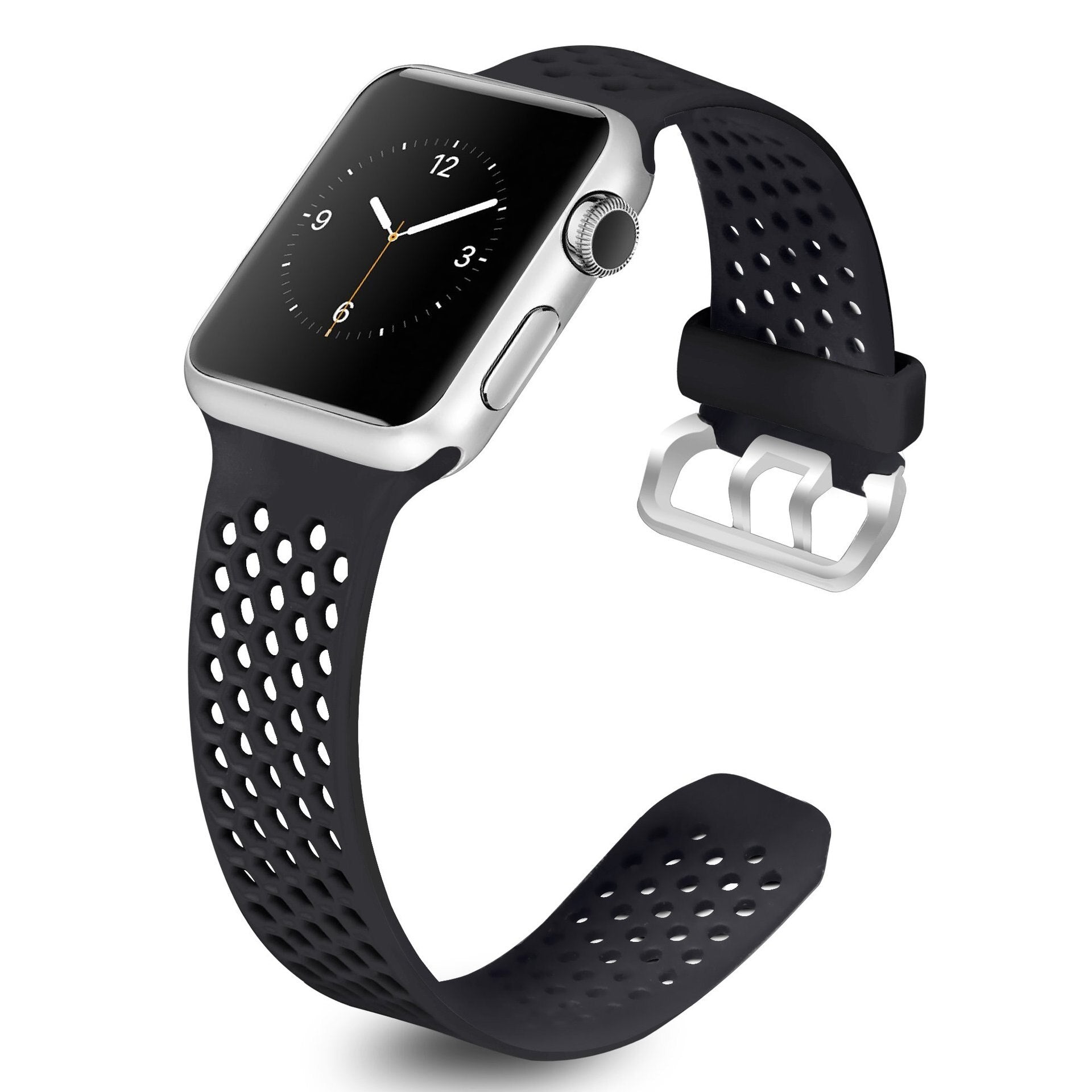 Strap for Apple Watch 5 Band 40mm 44mm iWatch series 4 5 6 SE Sport Belt Silicone bracelet for Apple watch band 42mm 38mm - 200000127 United States / black / 38 or 40 mm Find Epic Store