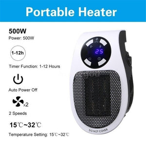 Portable Mini Electric Heater Fan For Home Dorm Office Desktop With Adjustable Thermostat Electric Heater Warmer 500W - 100000129 Find Epic Store