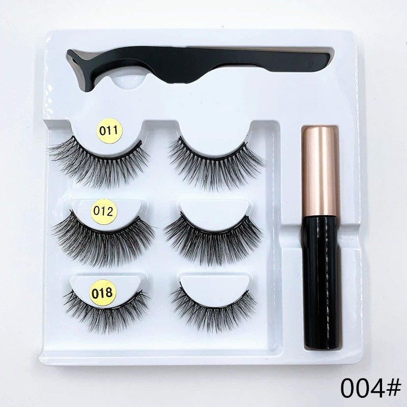 Magnetic eyelashes 3d mink lashes 3 pairs natural eyelashes Magnetic eyeliner set eyelash extension supplies eye makeup - 201222921 004 / United States Find Epic Store