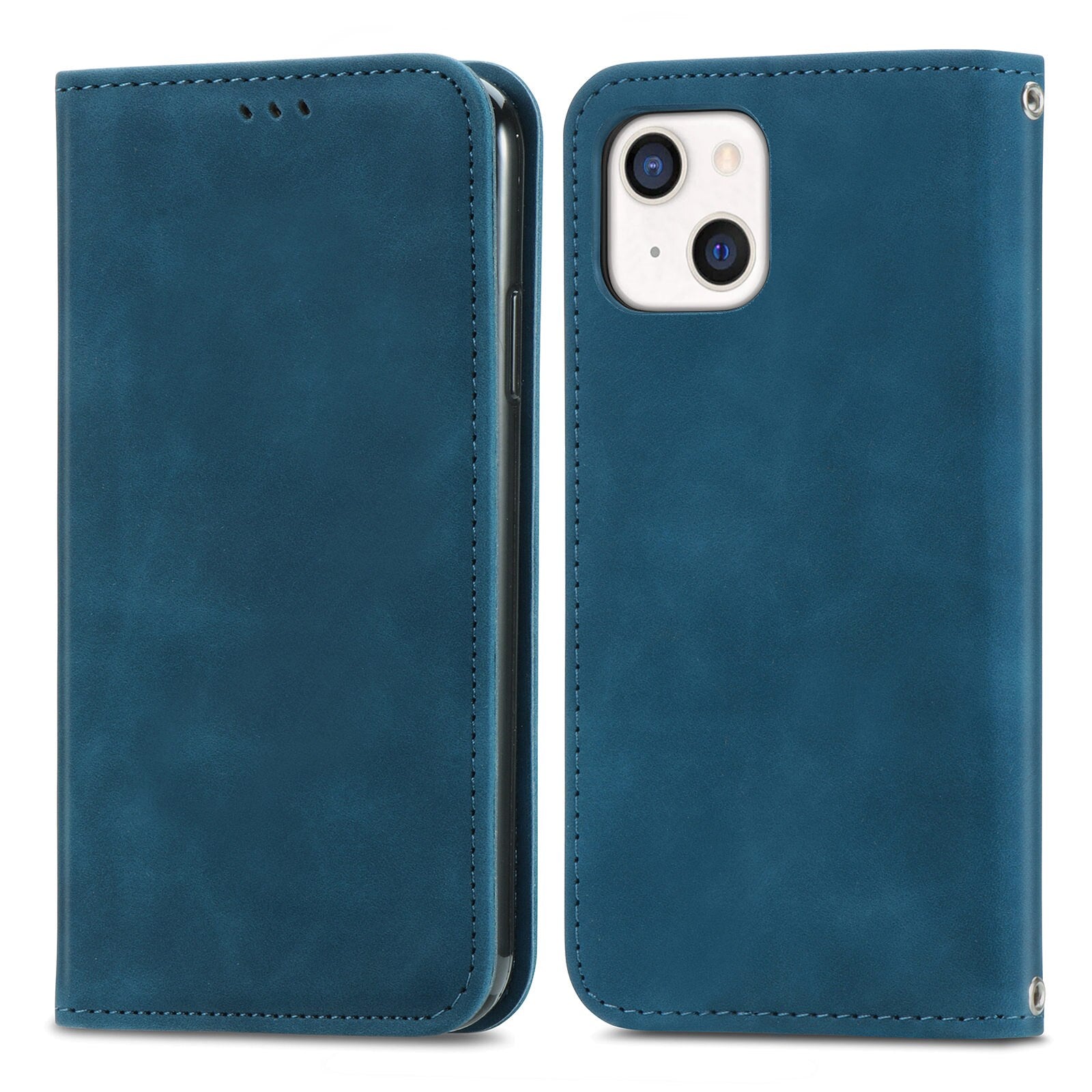 Wallet Case for iPhone 13 Pro ,iPhone 13 Max(2021) Skin Feel PU Leather Folio Flip Cover Credit Card Holder Protective Book Case - 380230 for iPhone 13 / Blue / United States Find Epic Store