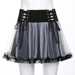 Dark Mall Gothic Mesh Mini Skirt - 349 Find Epic Store