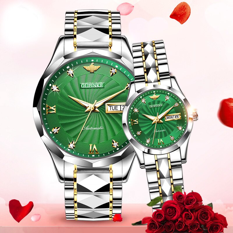 OUPINKE Fashion Couple Watches - 200362143 green / United States Find Epic Store