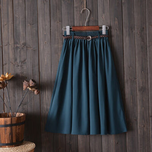 Elegant Chiffon Belt A-Line Skirt - 349 BS0233-4 / One Size / United States Find Epic Store