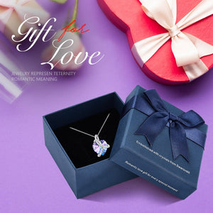 I Love You Pendant Necklace with Purple Heart Crystal for Women Fashion Necklace Jewelry Anniversary Gift - 200000162 Purple in box / United States / 40cm Find Epic Store