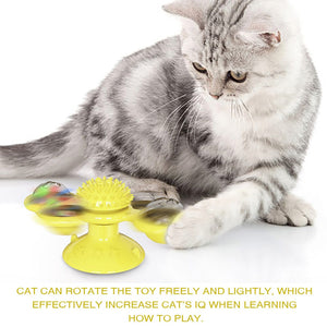 Windmill Cat Toy LED Turntable Teasing Pet Toy Interactive Whirling Puzzle Training Cat Scratching Tickle Kitten Play Game Toys - 200003701 Find Epic Store