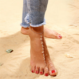 Fashion Women Ankle Bracelet Beach Imitation Pearl Barefoot Sandal Femininas Foot Jewelry Anklet Chain - 200000141 as pic 5 Find Epic Store
