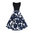 Fashion Retro Antique Print Dress - 200000347 Navy Blue / S / United States Find Epic Store