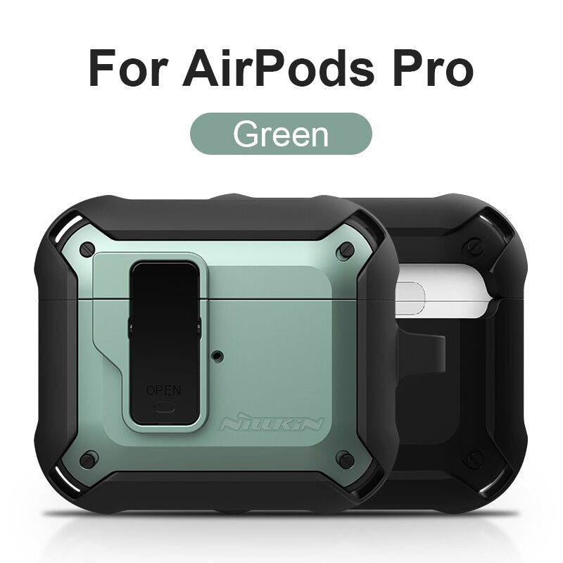 For Airpods Pro Case Wireless Charging Nillkin For AirPods Case TPU PC Cover For AirPods 3 Wireless Earphone With Keychain - 0 United States / Green For Pro Find Epic Store