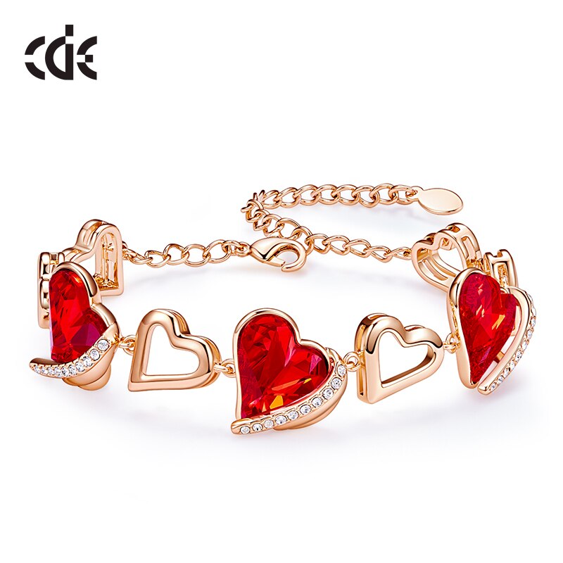 Luxury Heart Shaped Red Crystal - 200000147 Red Gold / United States Find Epic Store