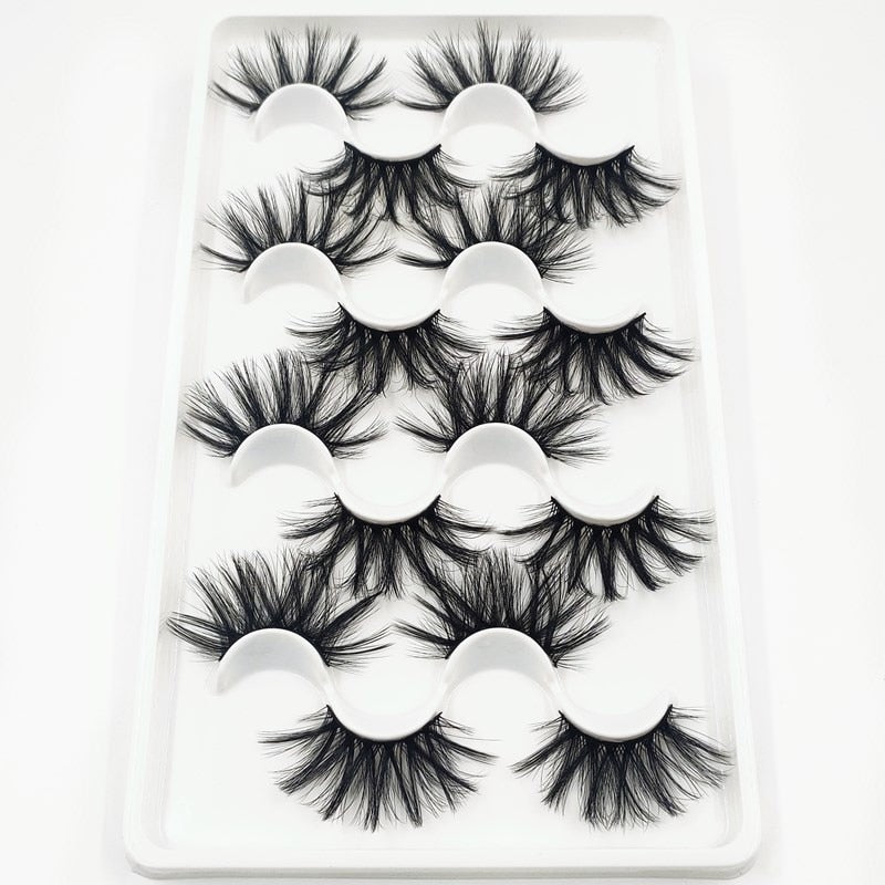 8 pairs of 25mm eyelashes cruelty-free artificial 3D mink eyelashes, soft and natural false eyelashes wholesale manufacturer - 200001197 Find Epic Store